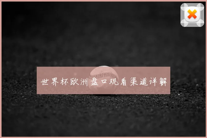 世界杯欧洲盘口观看渠道详解